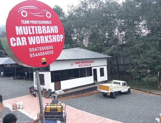 Team professionals automotive car workshop